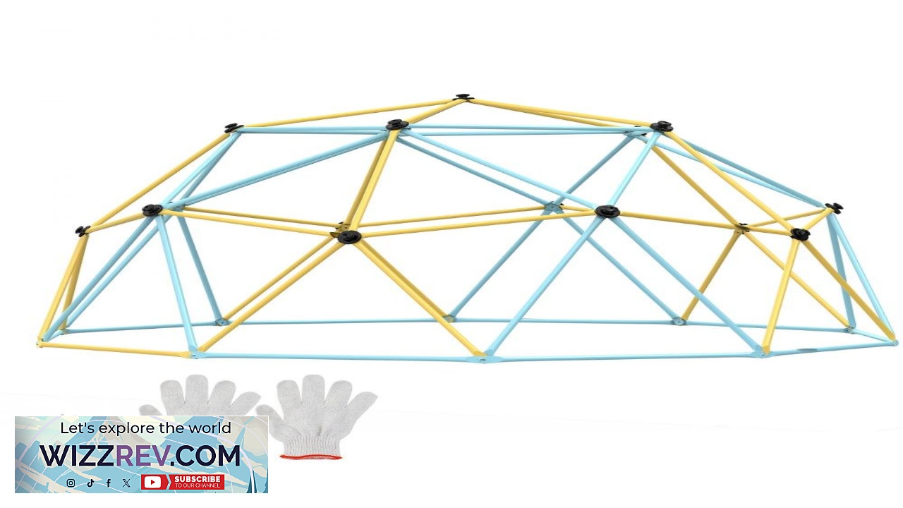 Thumbnail for VEVOR Climbing Dome Jungle Gym Supports 750LBS and Easy Assembly 12FT Geometric Dome