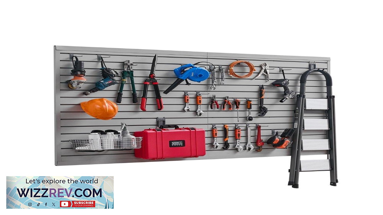 Thumbnail for VEVOR Garage Slatwall Panels8x4 ft PVC Wall Storage