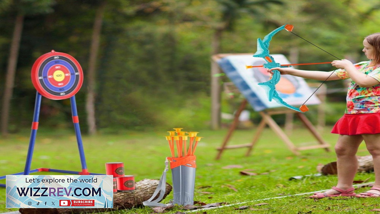 Thumbnail for VEVOR Bow and Arrow Set for Kids LED Light Up Archery Set