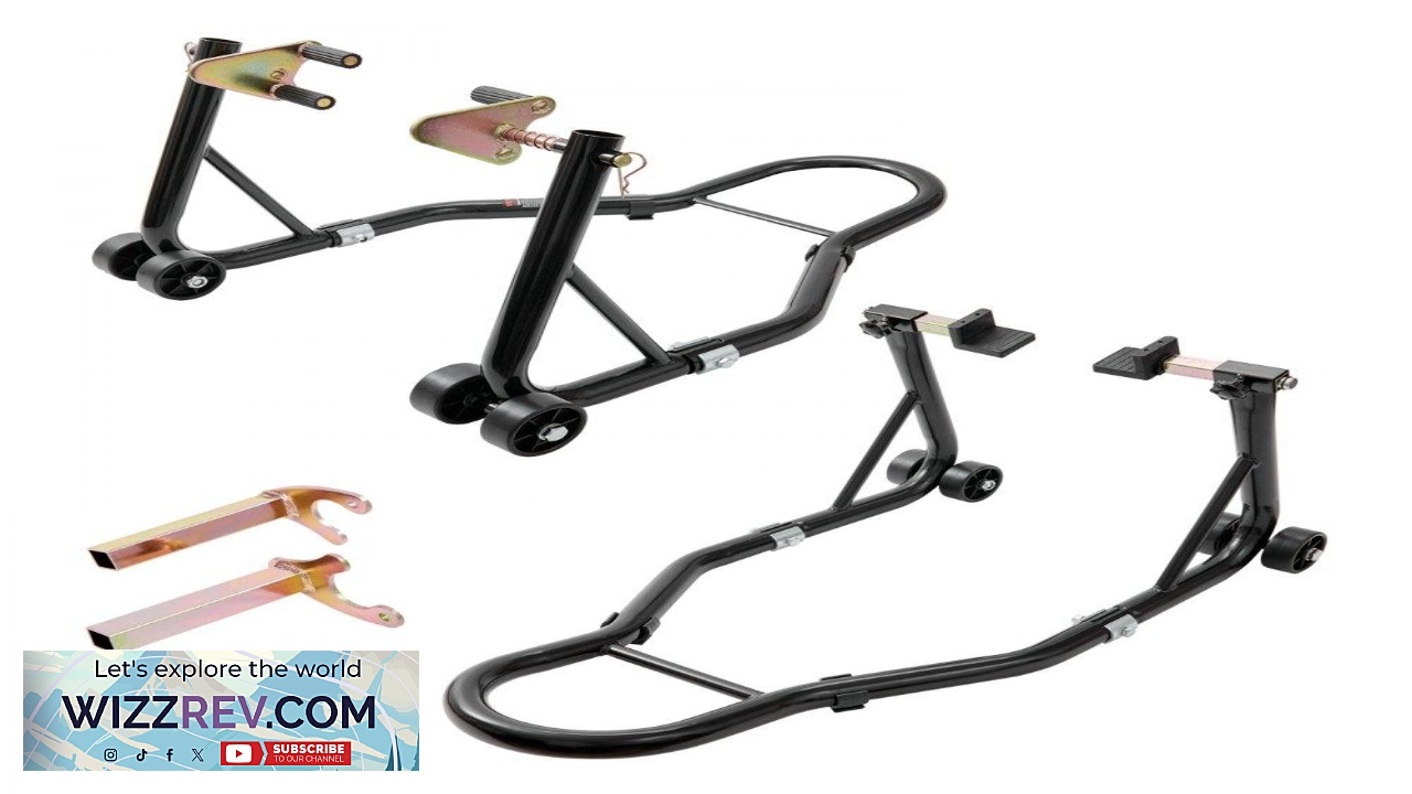 Thumbnail for VEVOR Motorcycle Stand Front Rear  850lbs 3in PP Casters