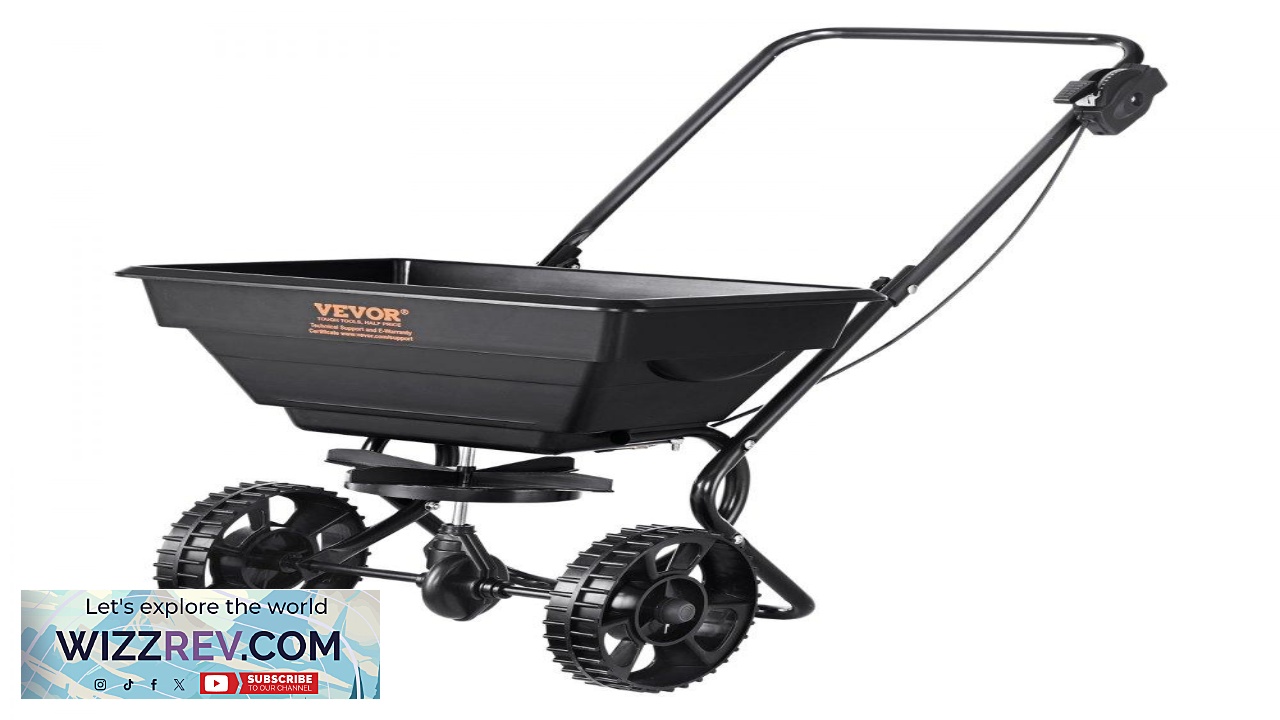 Thumbnail for VEVOR Broadcast Spreader 25 LB Walk Behind Turf Spreader with 8" Wheels Steel