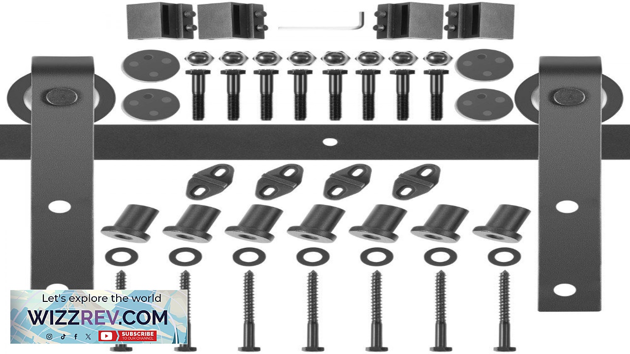Thumbnail for VEVOR Sliding Barn Door Hardware Kit 9FT Barn Door Kit 330LBS Load Bearing