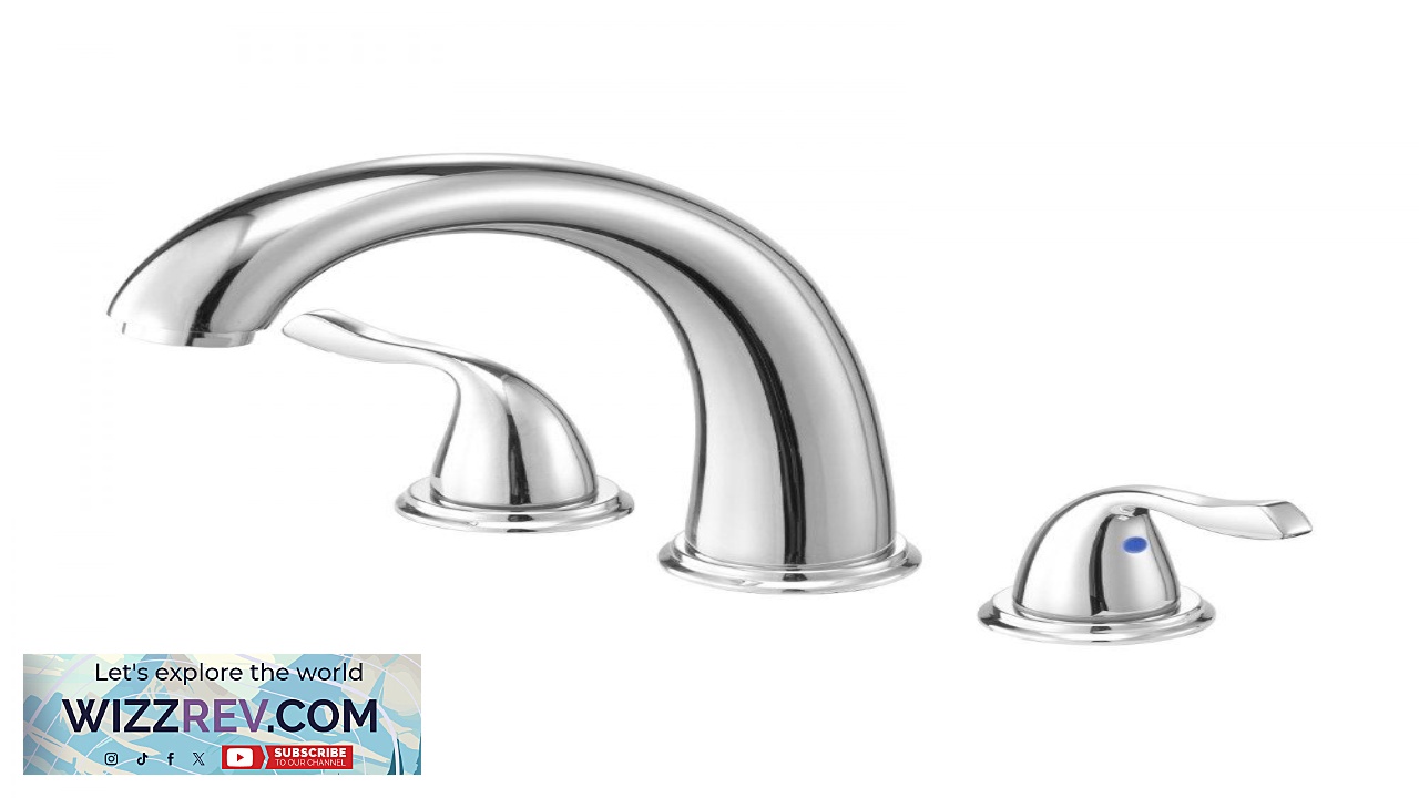 Thumbnail for VEVOR Gooseneck Bathtub Faucet  3 Hole Roman Tub 4.36 GPM