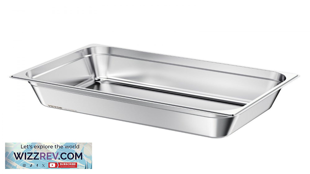 Thumbnail for VEVOR Stainless Steel Steam Table Pan  6" Deep Full Size
