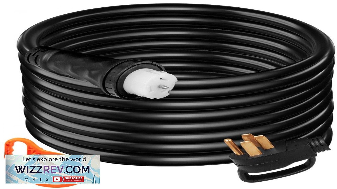 Thumbnail for VEVOR 50FT Generator Power Cord 50 Amp 125 250 volt 14 50P to CS6364 Locking Connector