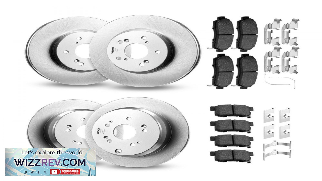 Thumbnail for VEVOR Front & Rear Brake Kit  Ceramic Pads & Rotors