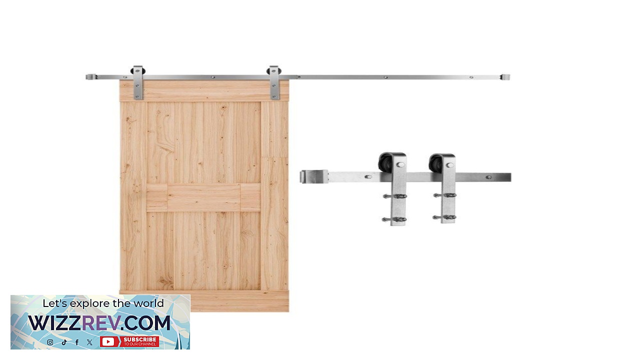 Thumbnail for VEVOR 6.6 FT Sliding Barn Door Hardware Kit  330 LBS