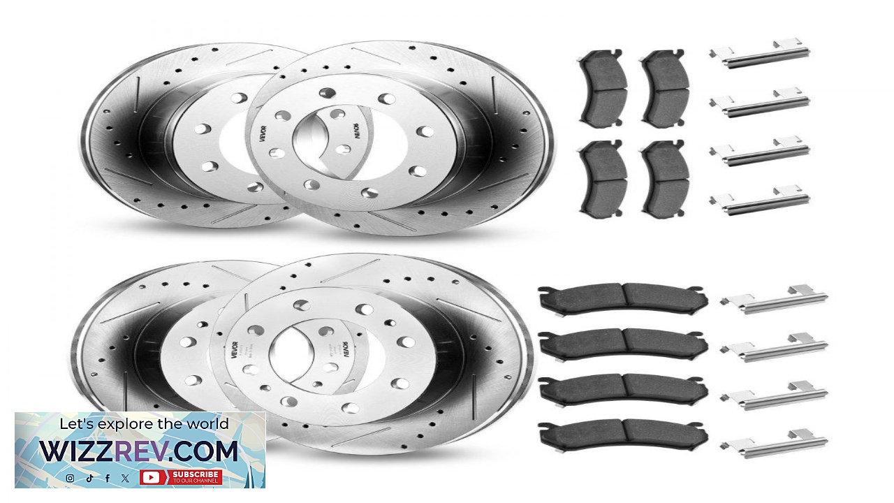 Thumbnail for VEVOR Front and Rear Brake Kit HT250 OE Fit Ceramic Pads
