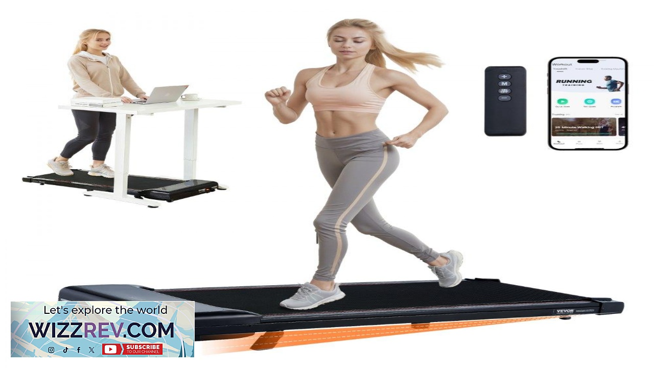 Thumbnail for VEVOR Walking Pad Under Desk Treadmill with Incline Working Walking Jogging Machine