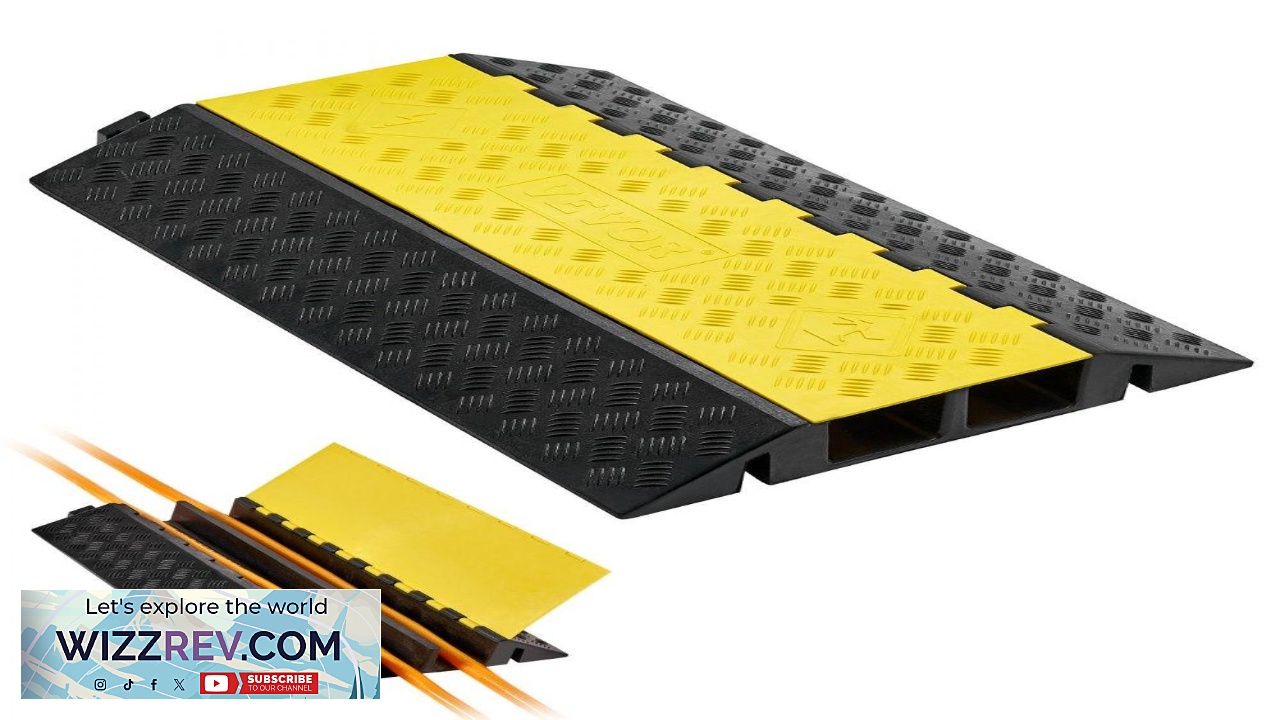 Thumbnail for VEVOR 2 Channel Cable Protector Ramp 22000lbs