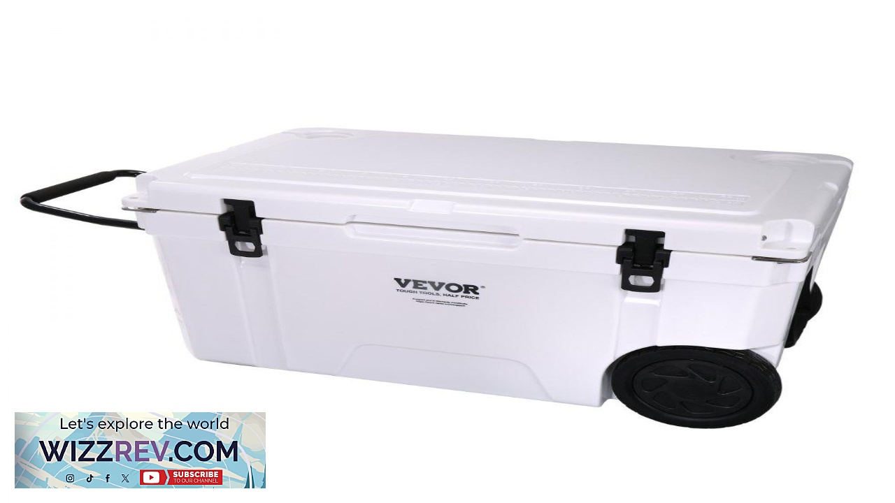 Thumbnail for VEVOR Insulated Portable Cooler with Wheels 65 qt Holds 65 Cans Wheeled