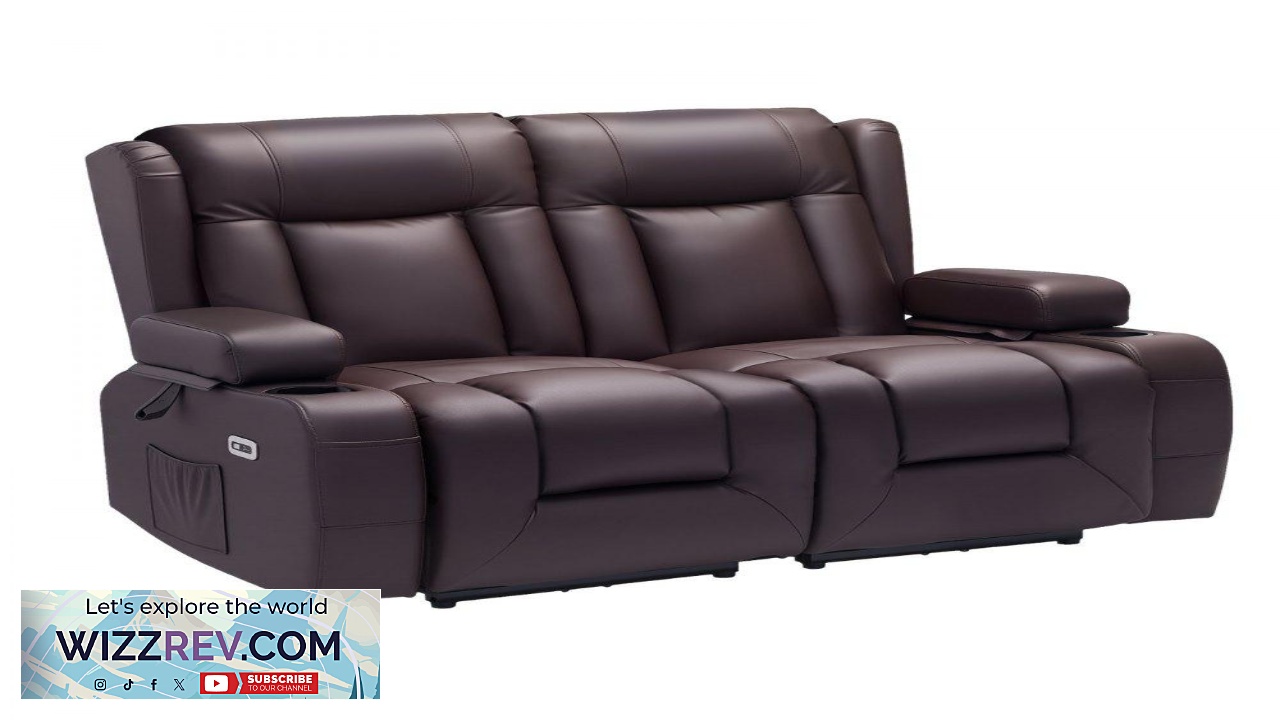 Thumbnail for VEVOR Loveseat Sofa Recliner 8 Vibration PU Leather