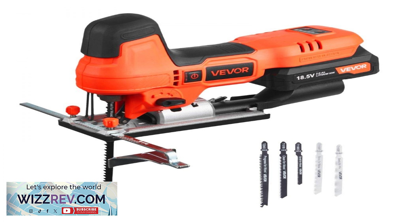 Thumbnail for VEVOR 20V Max Cordless Jig Saw  3500 SPM 6 Blades