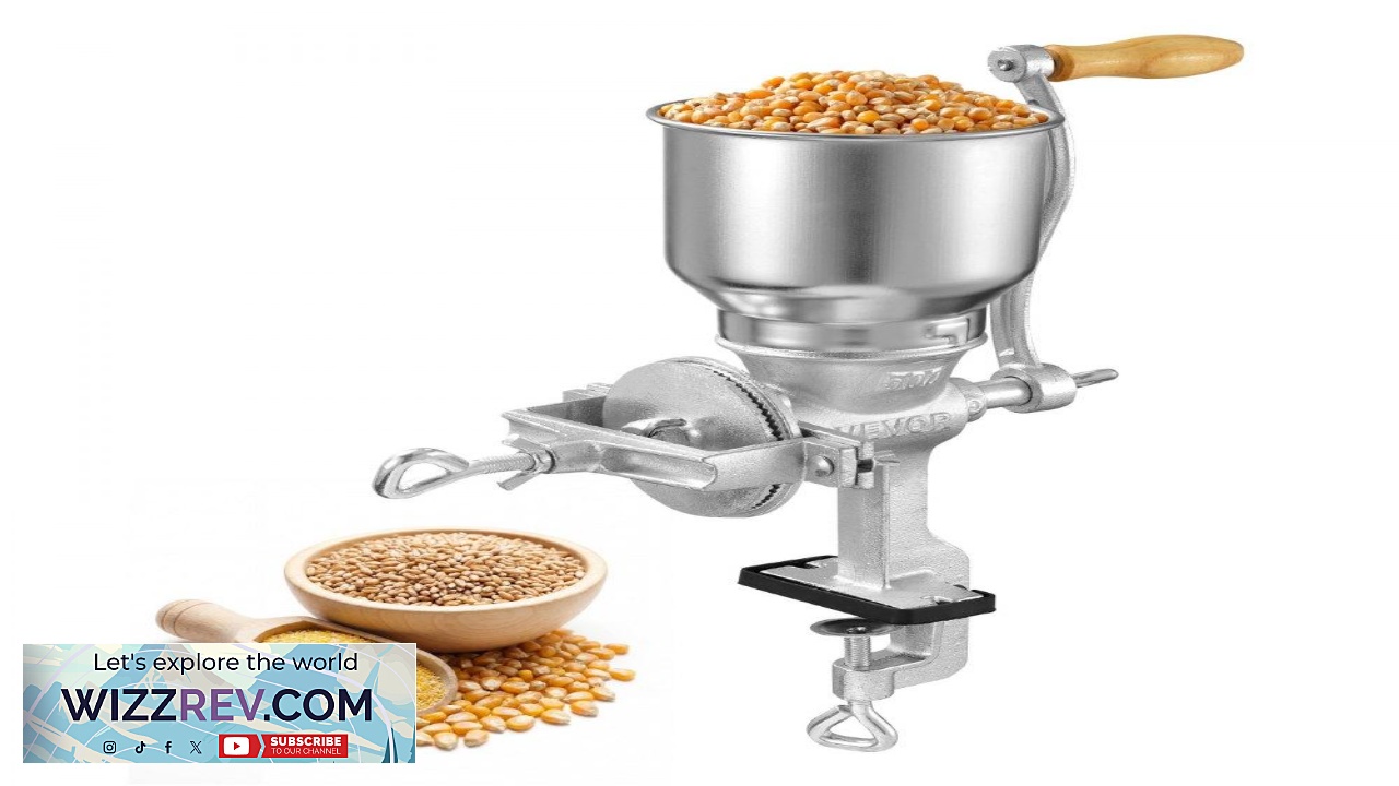 Thumbnail for VEVOR Manual Grain Mill with High Hopper Hand Crank Corn Grinder Heavy Duty