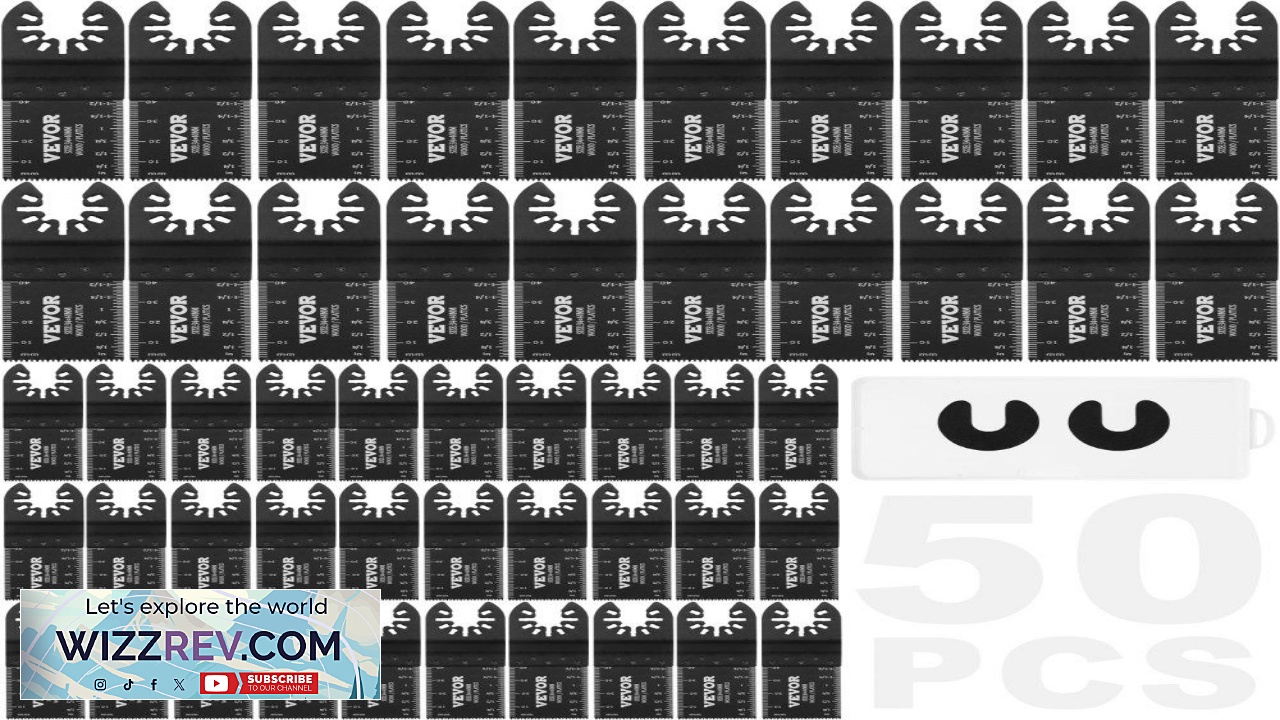 Thumbnail for VEVOR 50PCS Oscillating Saw Blades Universal Quick Release Oscillating Saw Blades