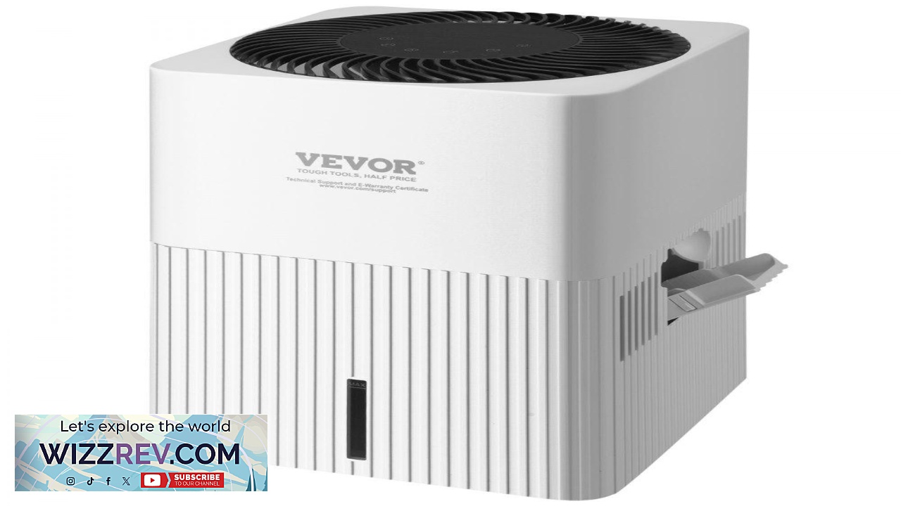 Thumbnail for VEVOR Evaporative Humidifiers Mist Free 3L 300 ml h Cool Moisture Humidifier and Air