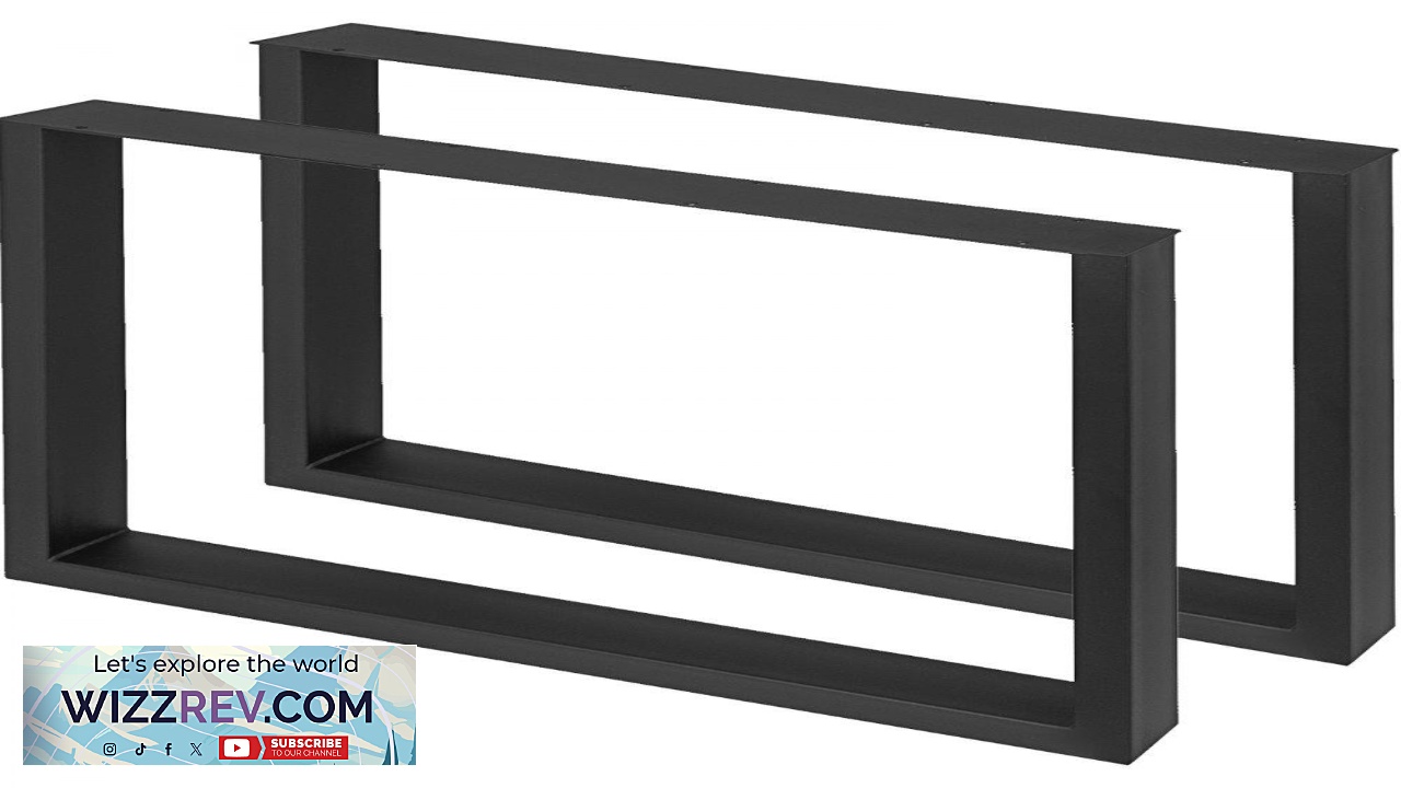 Thumbnail for VEVOR Black Metal Table Legs Set of 2 Steel Table Legs 31x23