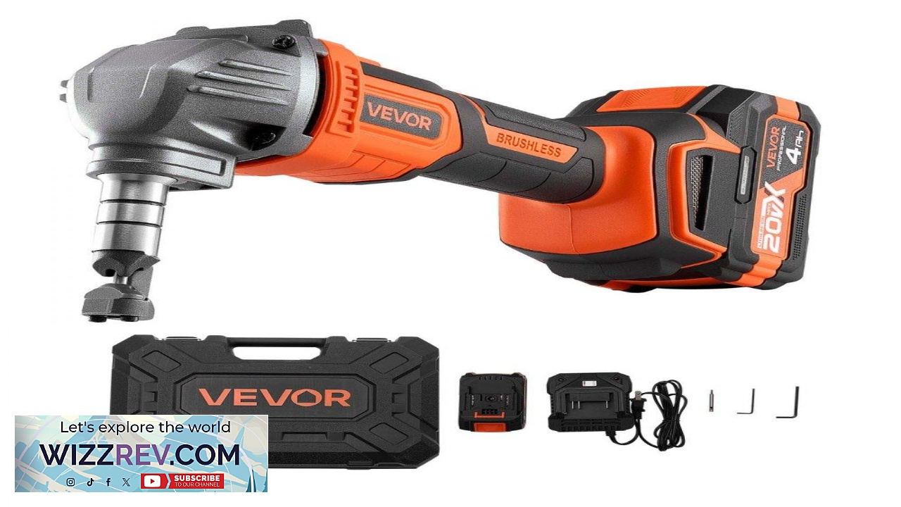 Thumbnail for VEVOR Cordless Metal Nibbler with 20 V 4000 mAh Battery 2200 RPM