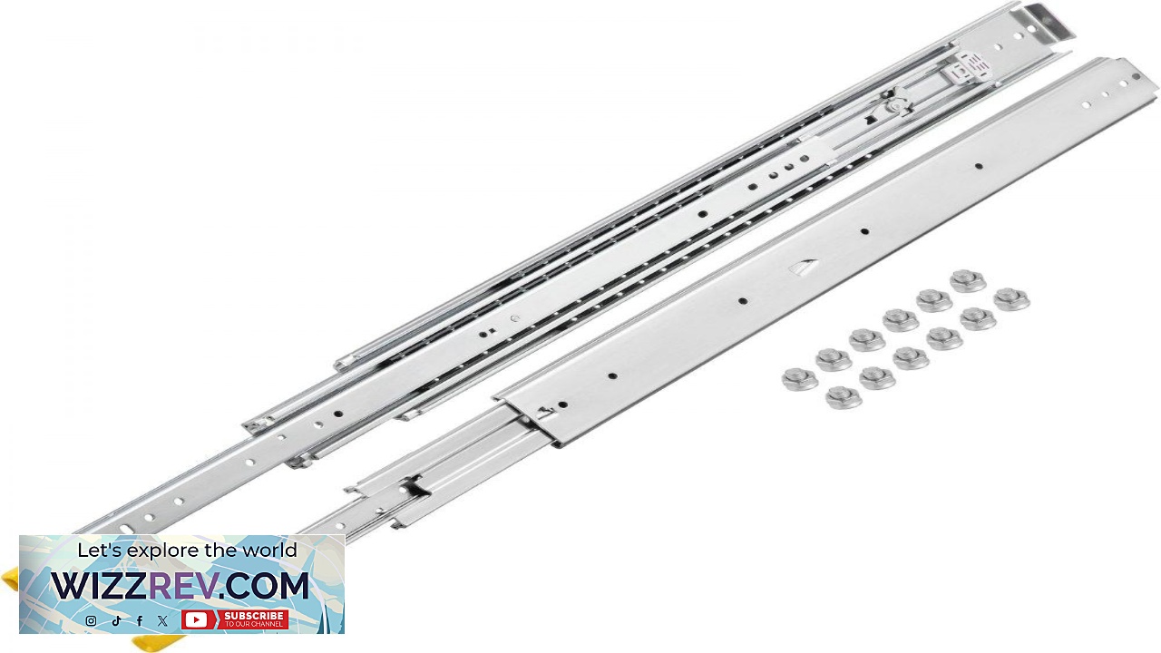 Thumbnail for VEVOR Drawer Slides with Lock 1 Pair 52 inch Heavy Duty Industrial Steel