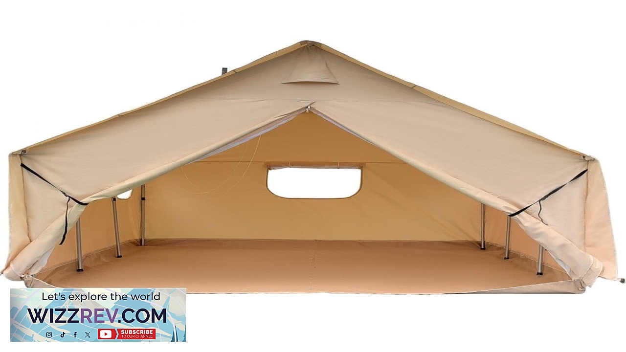 Thumbnail for VEVOR Canvas Wall Tent 10x12ft Wall Tent with PVC Storm Flap Large