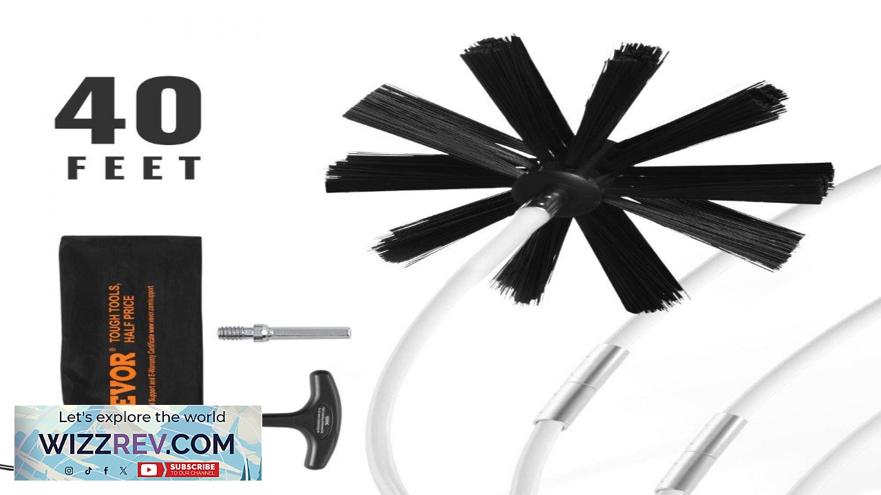 Thumbnail for VEVOR 40 FEET Dryer Vent Cleaner Kit 29 Pieces Duct Cleaning Brush