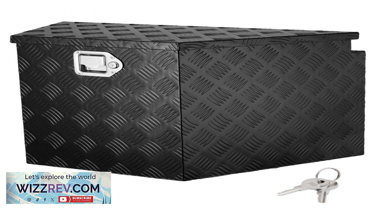 Thumbnail for VEVOR Trailer Tongue Box Aluminum Alloy Diamond Plate Tongue Box Tool Chest