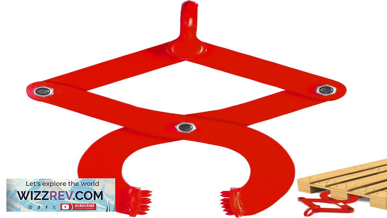 Thumbnail for VEVOR Pallet Puller 1T Steel Single Scissor Red Clamp with 2205 LBS