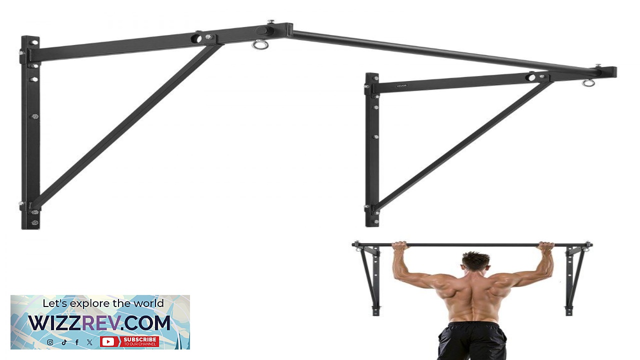 Thumbnail for VEVOR Workout Pull Up Bar  Heavy Duty Wall Mounted 440 lbs