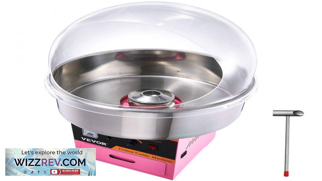 Thumbnail for VEVOR Electric Cotton Candy Machine 1000W Candy Floss Maker Commercial Cotton Candy