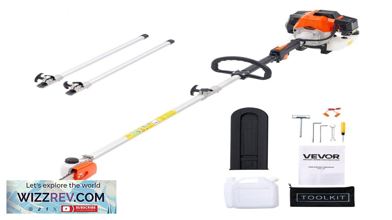 Thumbnail for VEVOR Gas Powered Tree Trimmer  43CC 2 Stroke 10in Saw