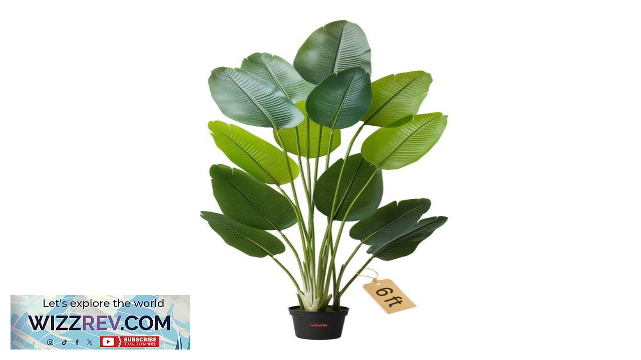 Thumbnail for VEVOR Artificial Bird of Paradise Plant  13 Trunks 6 FT