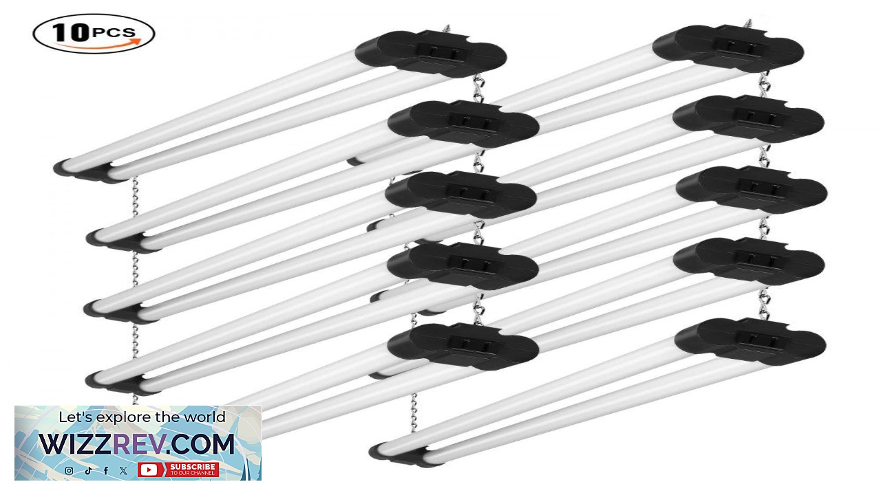 Thumbnail for VEVOR 10 Pack LED Shop Light 4 FT 40W Linkable Shop Light