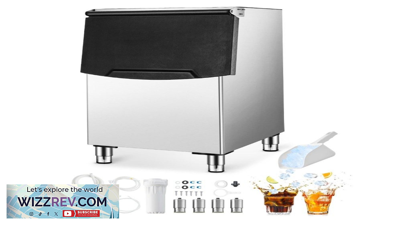Thumbnail for VEVOR Commercial Ice Maker Storage Bin 250LBS Capacity Ice Bin Stainless Steel