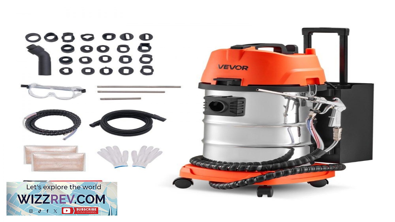 Thumbnail for VEVOR Walnut Blaster Kit for Carbon Cleaning 1200W Sand Blaster with Built in