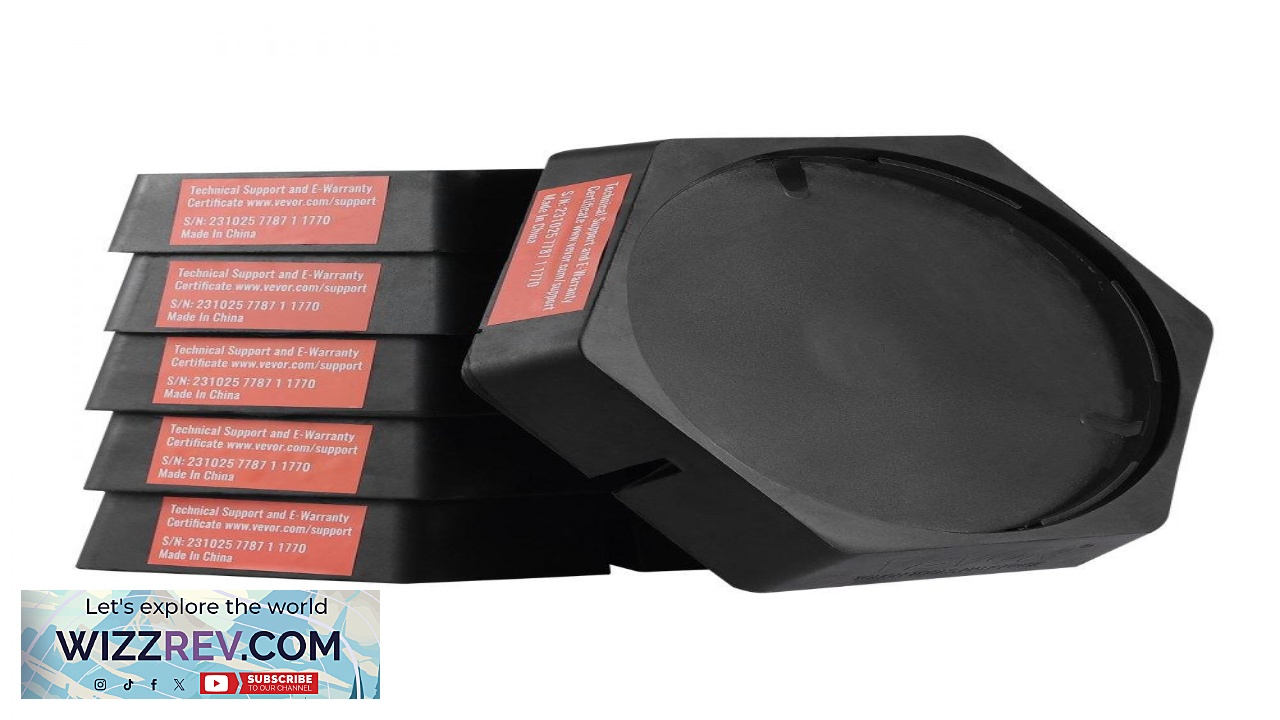 Thumbnail for VEVOR RV Leveling Pads 9 Inch Round Landing Feet Permanent Attached Jack