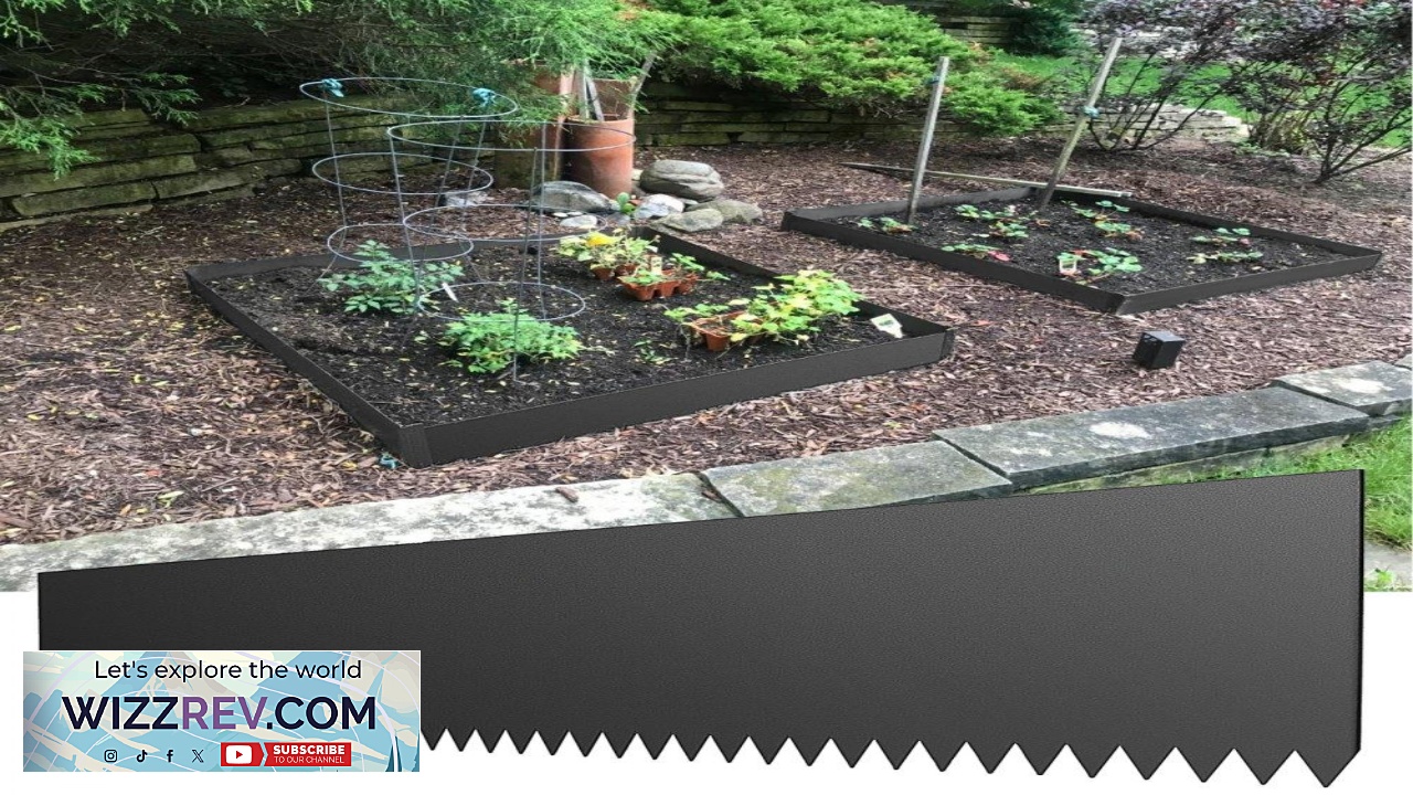 Thumbnail for VEVOR Steel Landscape Edging 40 x 8 InchSteel Edging 4pcsSteel Garden Edging