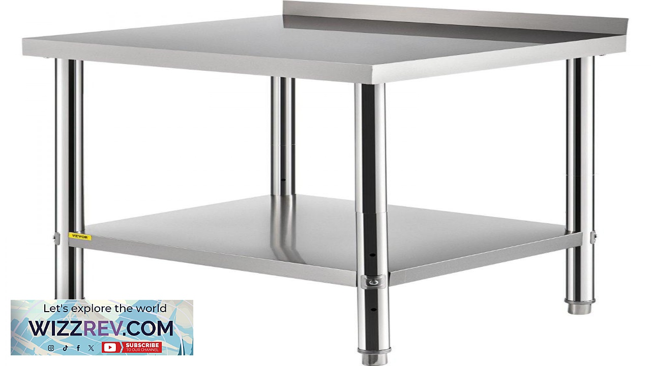 Thumbnail for VEVOR Stainless Steel Prep Table 30 x 24 x 35 Inch 440lbs