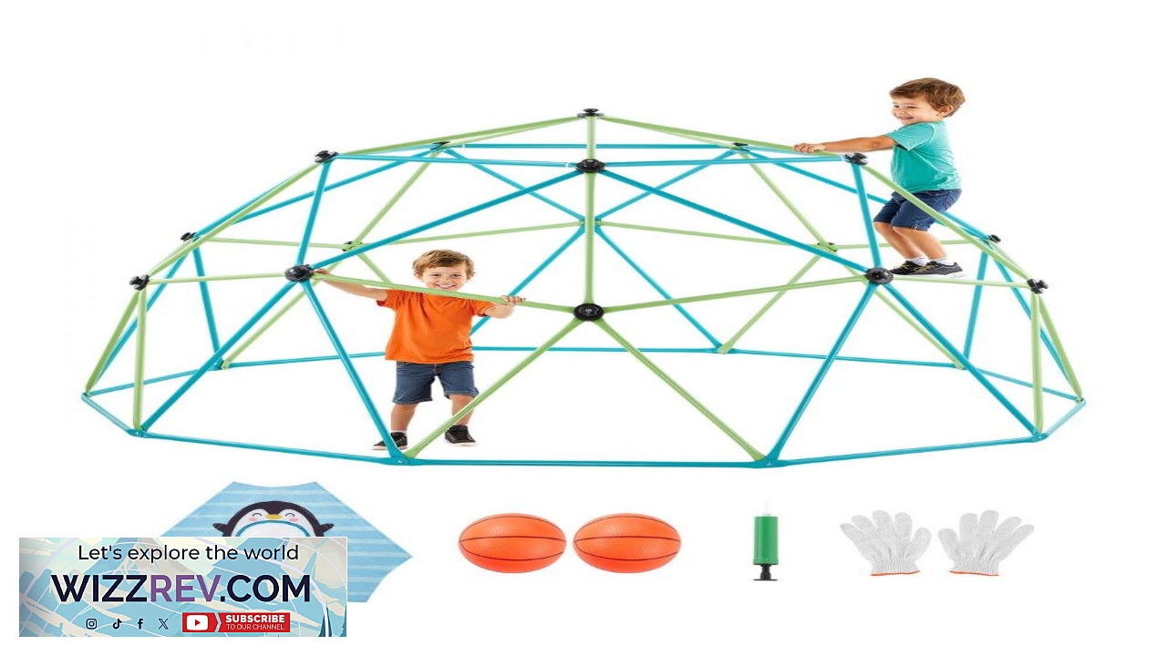 Thumbnail for VEVOR 10FT Climbing Dome 1000LBS 2 Basketballs Aged 3 10