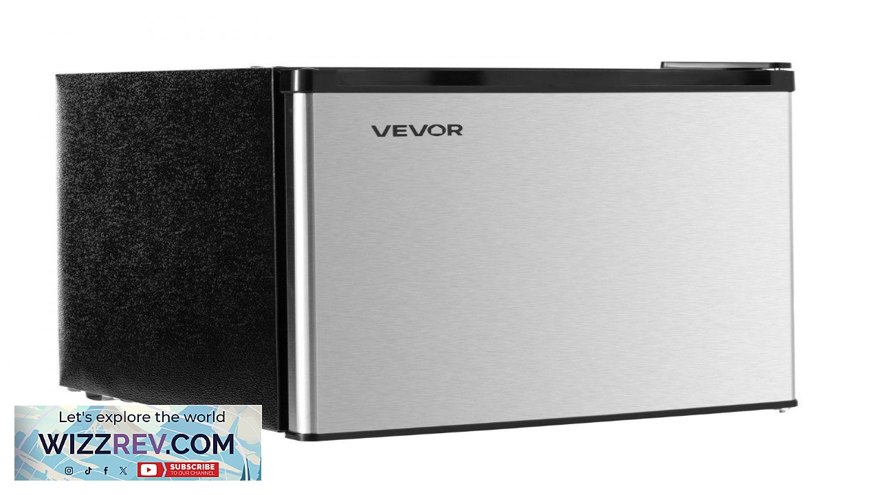 Thumbnail for VEVOR Mini Fridge 1.6 Cu.Ft Single Door Compact Refrigerator Adjustable Temperature