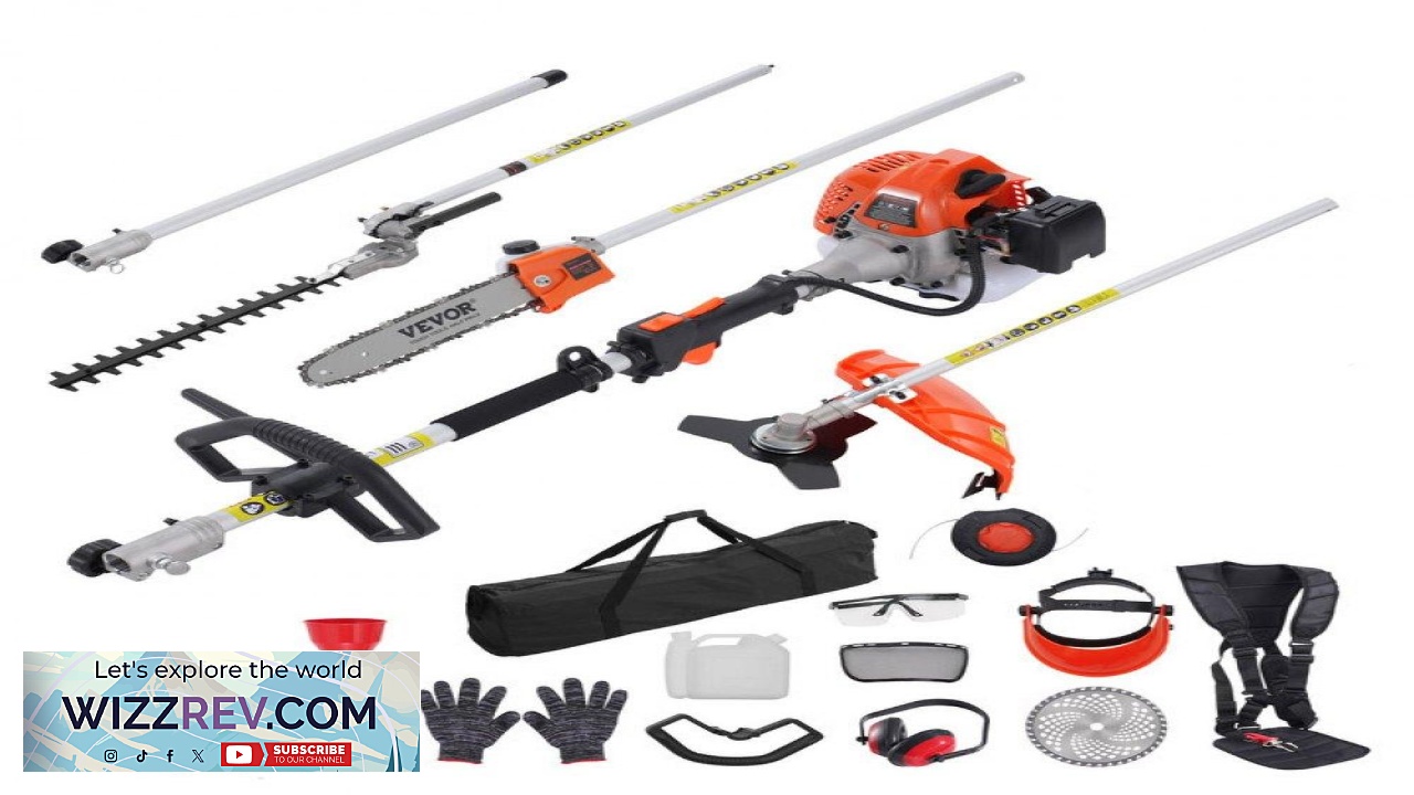 Thumbnail for VEVOR Hedge Trimmer Pole Saw Combo  52CC 6 in 1
