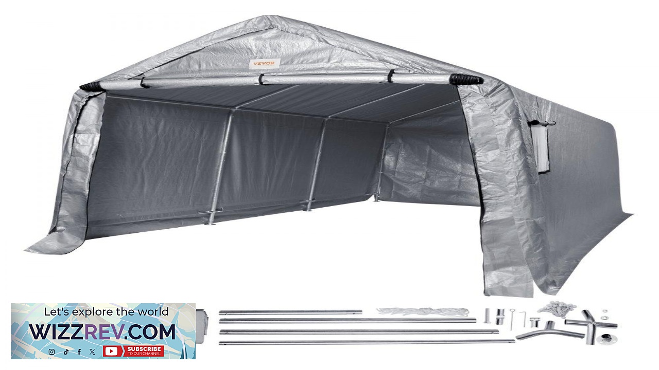 Thumbnail for VEVOR Weather Resistant Storage Tent 10x15x8ft Durable Instant Shelter Canopy for Vehicles