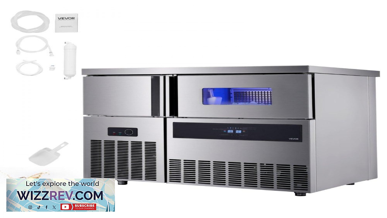 Thumbnail for VEVOR Commercial Cube Ice Maker  330 lbs 24H 88 lbs load