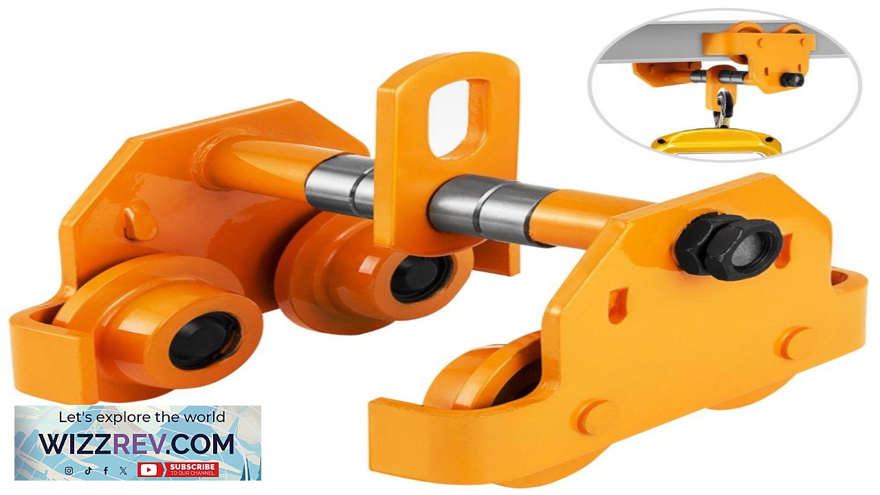 Thumbnail for VEVOR Push Beam Trolley 1100lbs Load Capacity Manual Trolley 1 2Ton I Beam Trolley