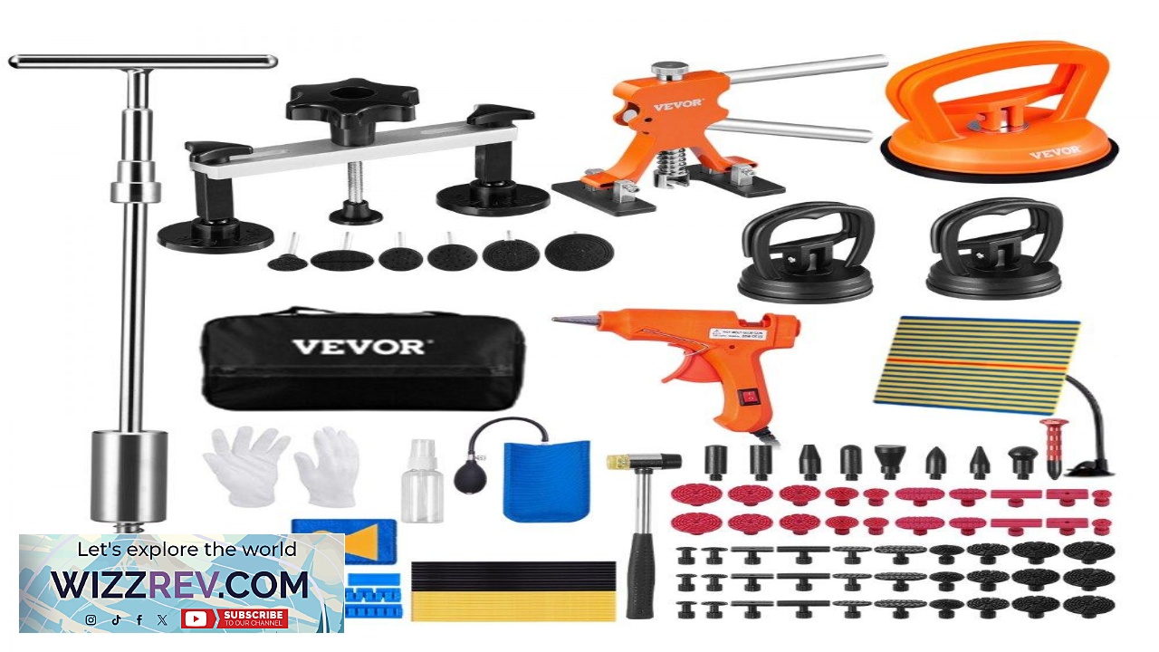 Thumbnail for VEVOR 107 PCS Dent Removal Kit Paintless Dent Repair Kit with Golden