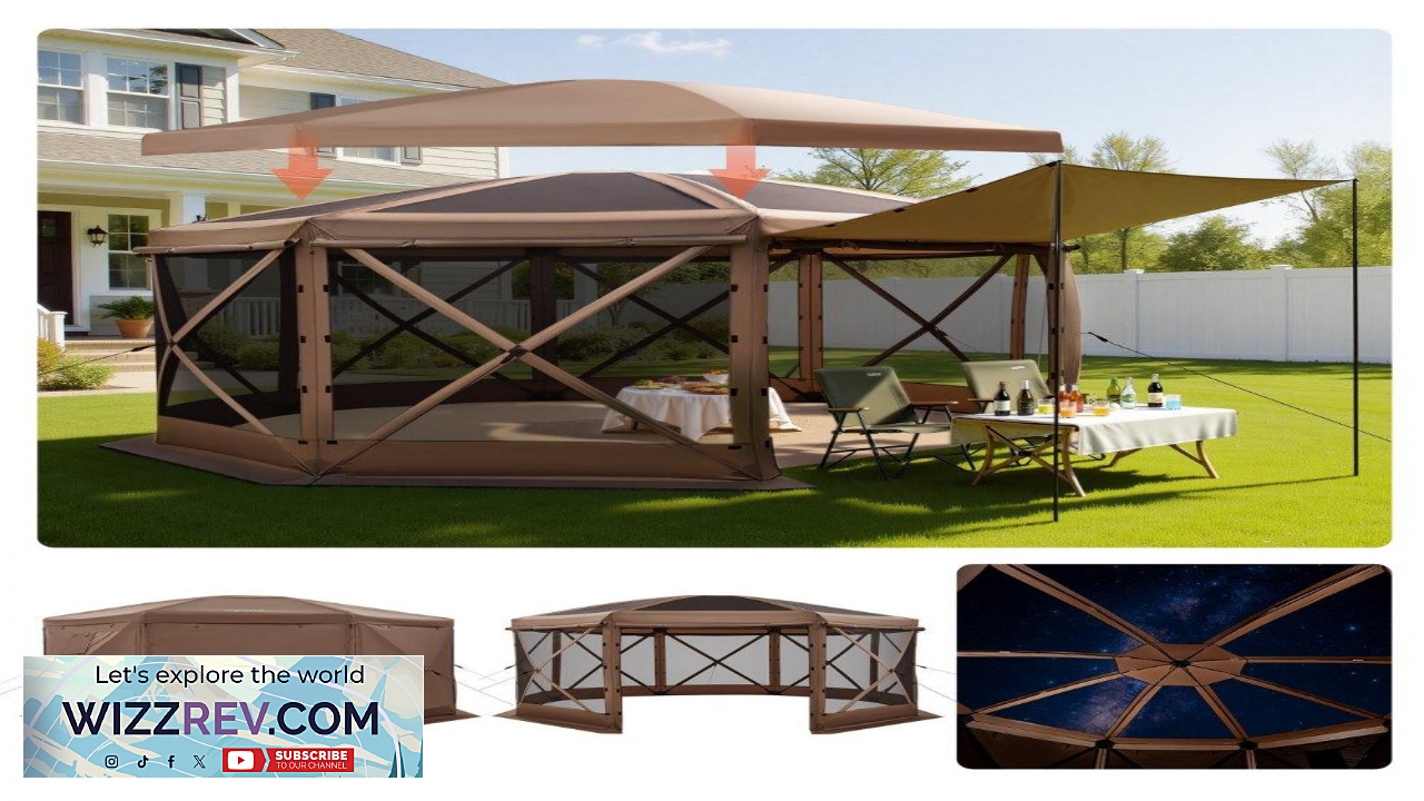 Thumbnail for VEVOR Pop Up Portable Gazebo Screen Tent  1215 people