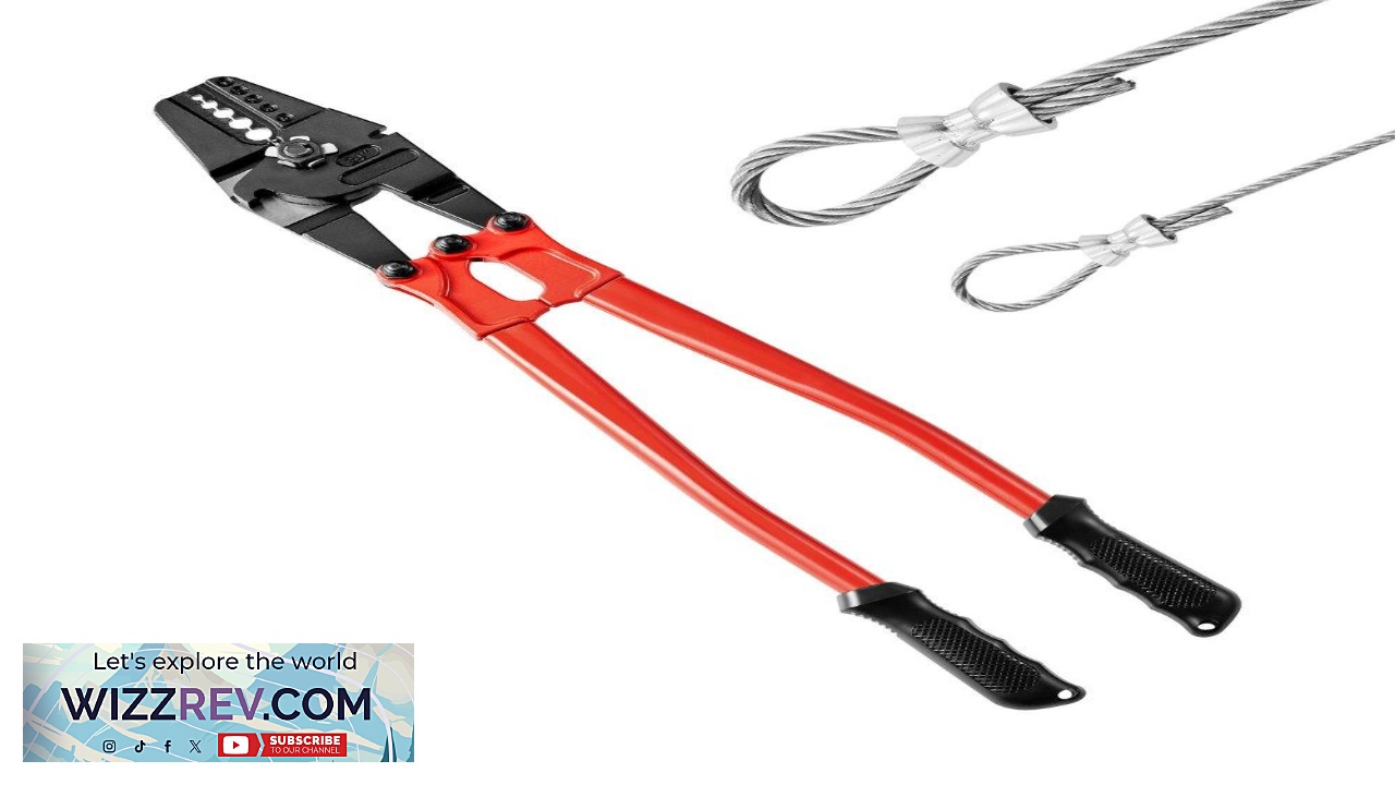 Thumbnail for VEVOR 24" Hand Swager Cable Wire Rope Cutter Swage 1 16" 3 32" 1 8"