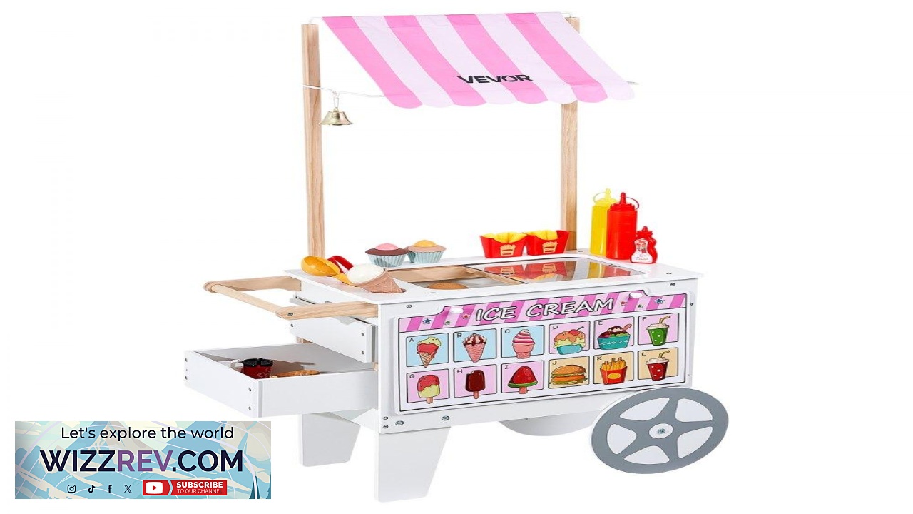 Thumbnail for VEVOR Childrens Ice Cream Cart  25 Piece Playset for Kids