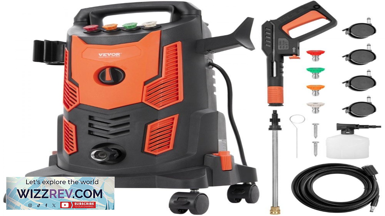 Thumbnail for VEVOR Electric Pressure Washer 2300 PSI Max. 1.9 GPM 1900W Power Washer