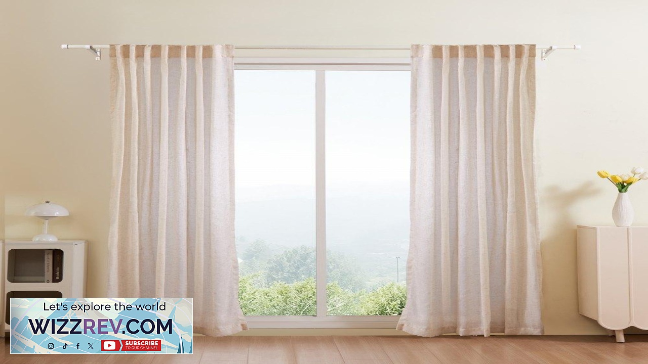 Thumbnail for VEVOR Sheer Linen Drapes 52x84" Semi Sheer Curtains
