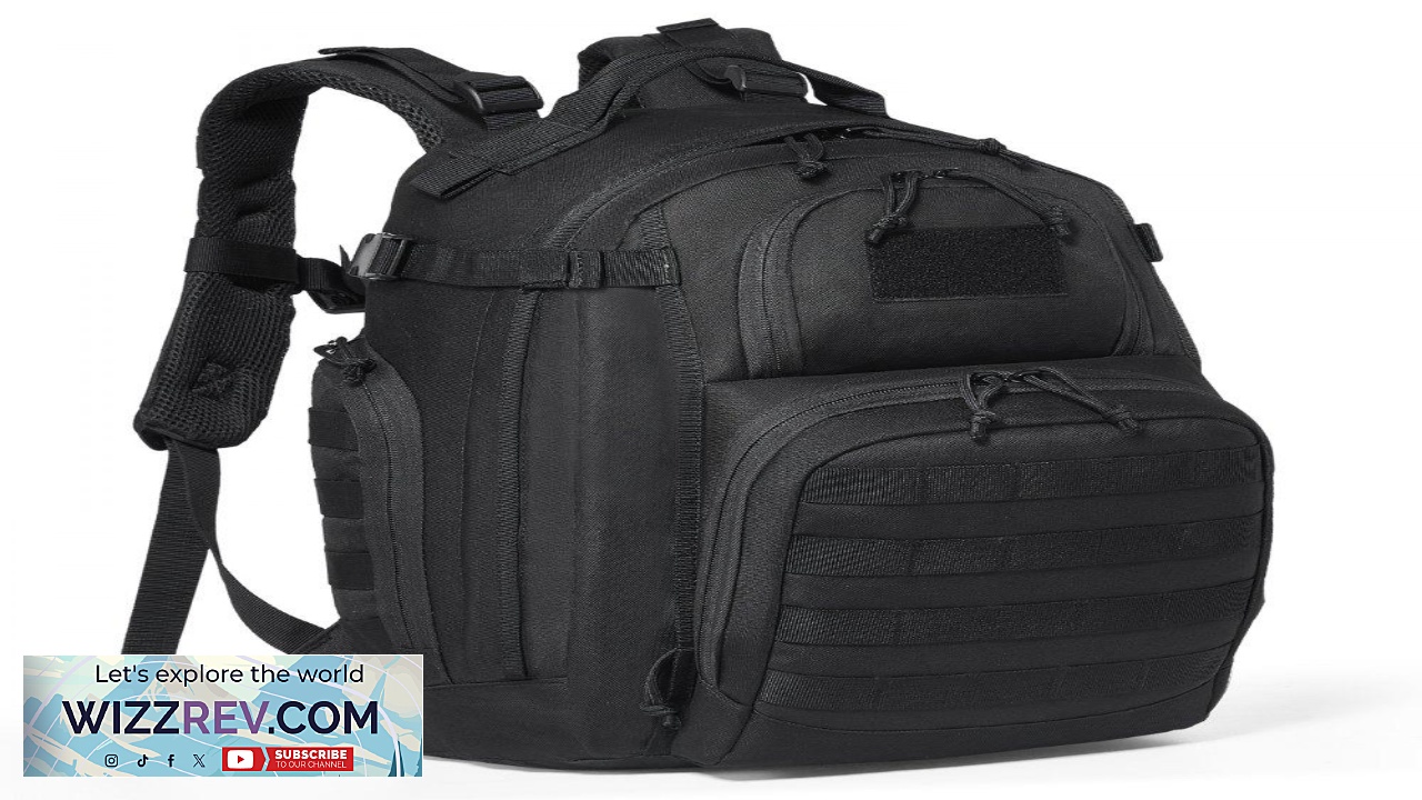 Thumbnail for VEVOR Tactical Black Backpack  25L Military MOLLE Bag